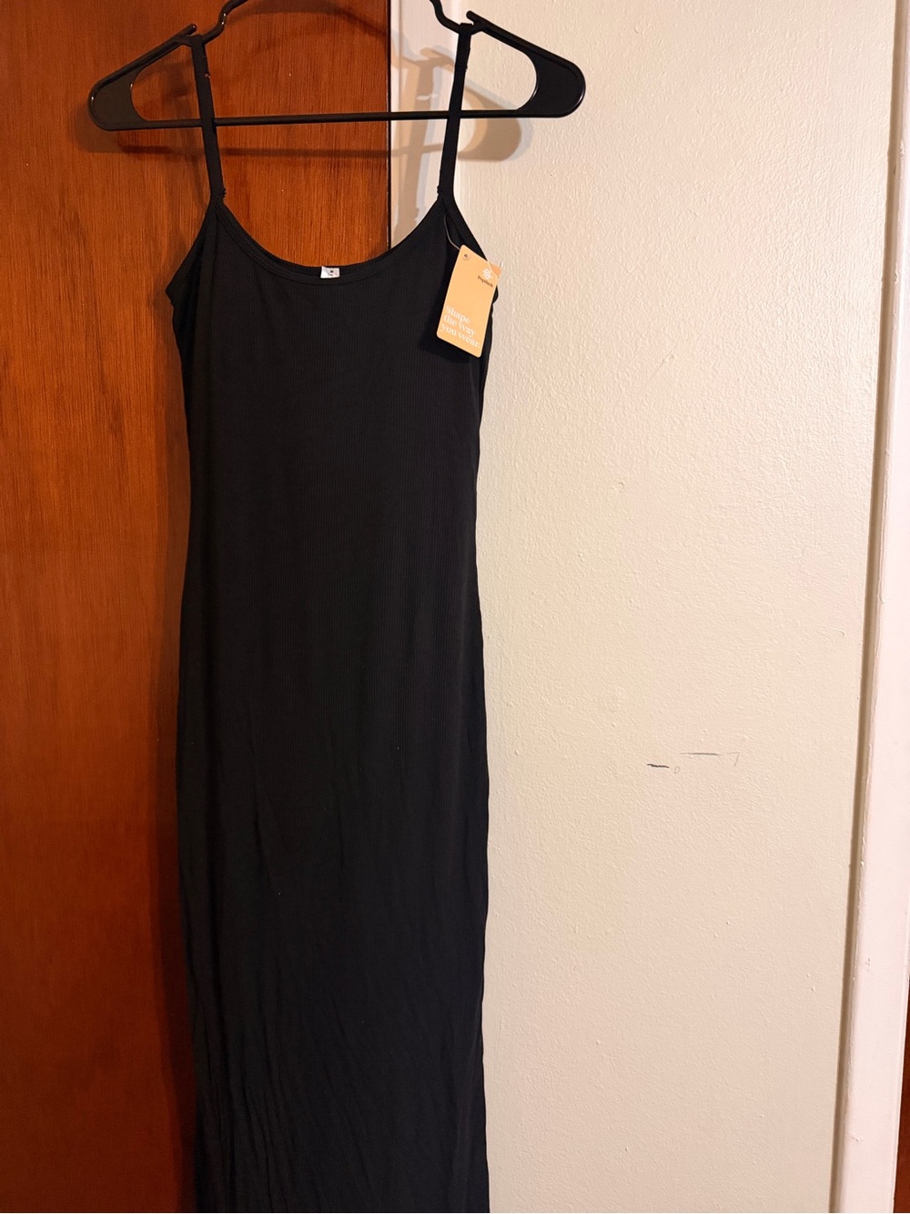 Black Spaghetti-Strap Maxi Dress